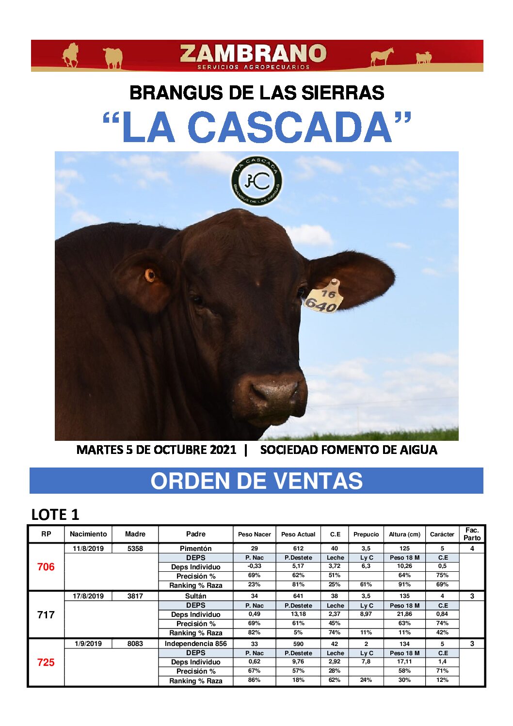 Orden de ventas
