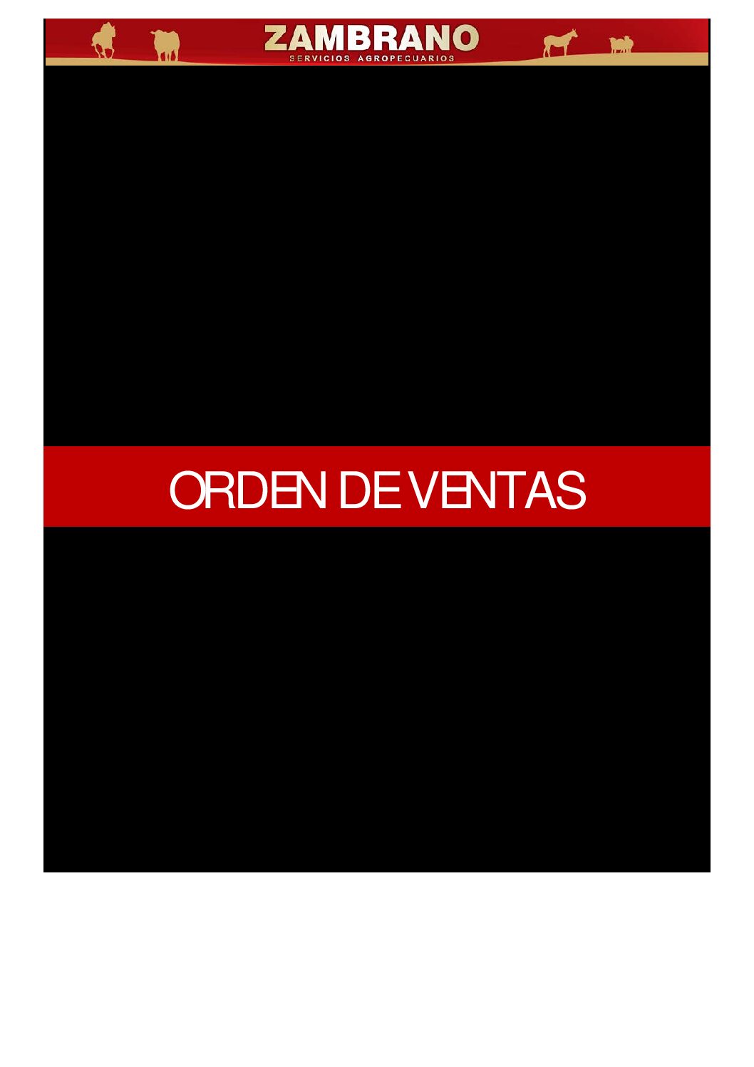 Orden de ventas