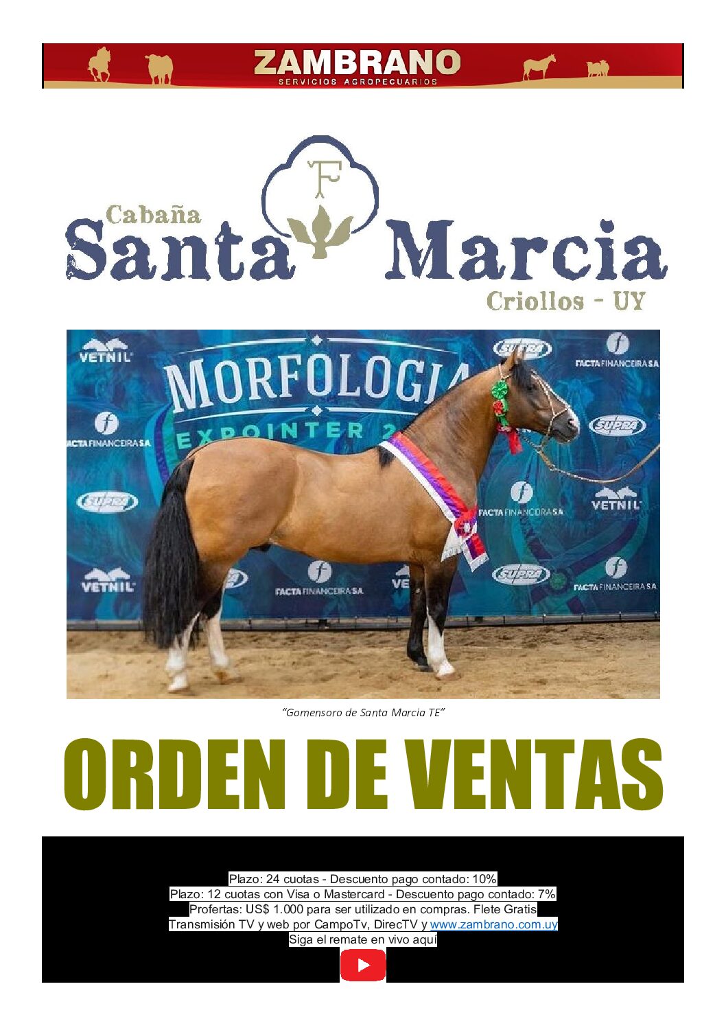Orden de ventas