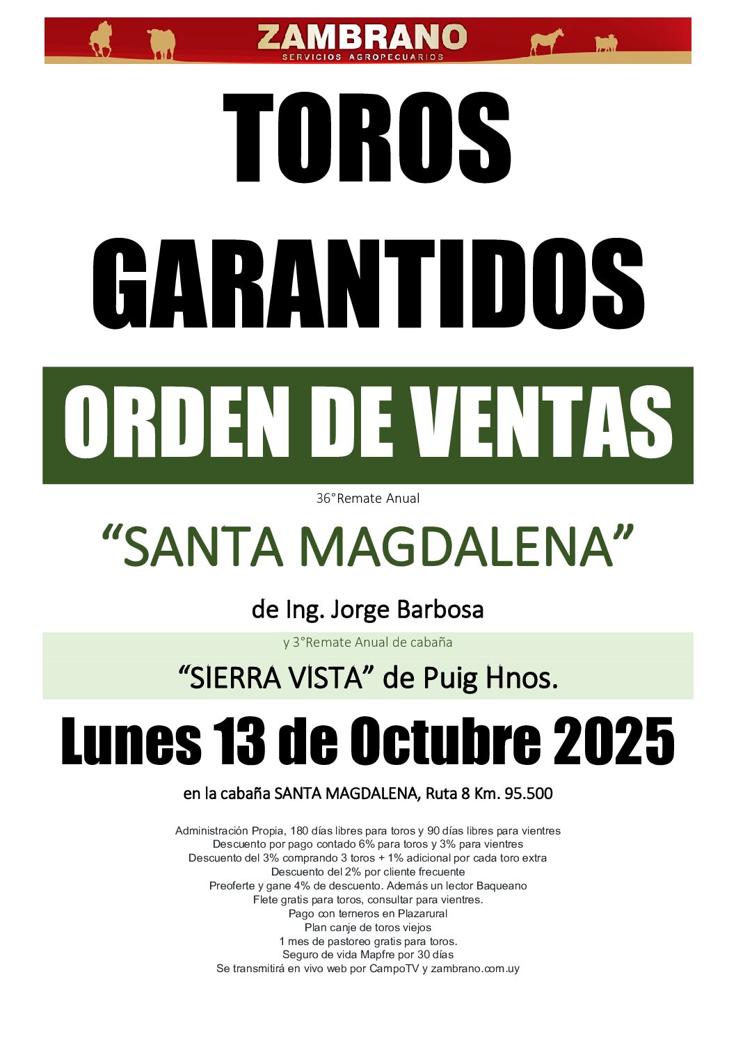 Orden de ventas