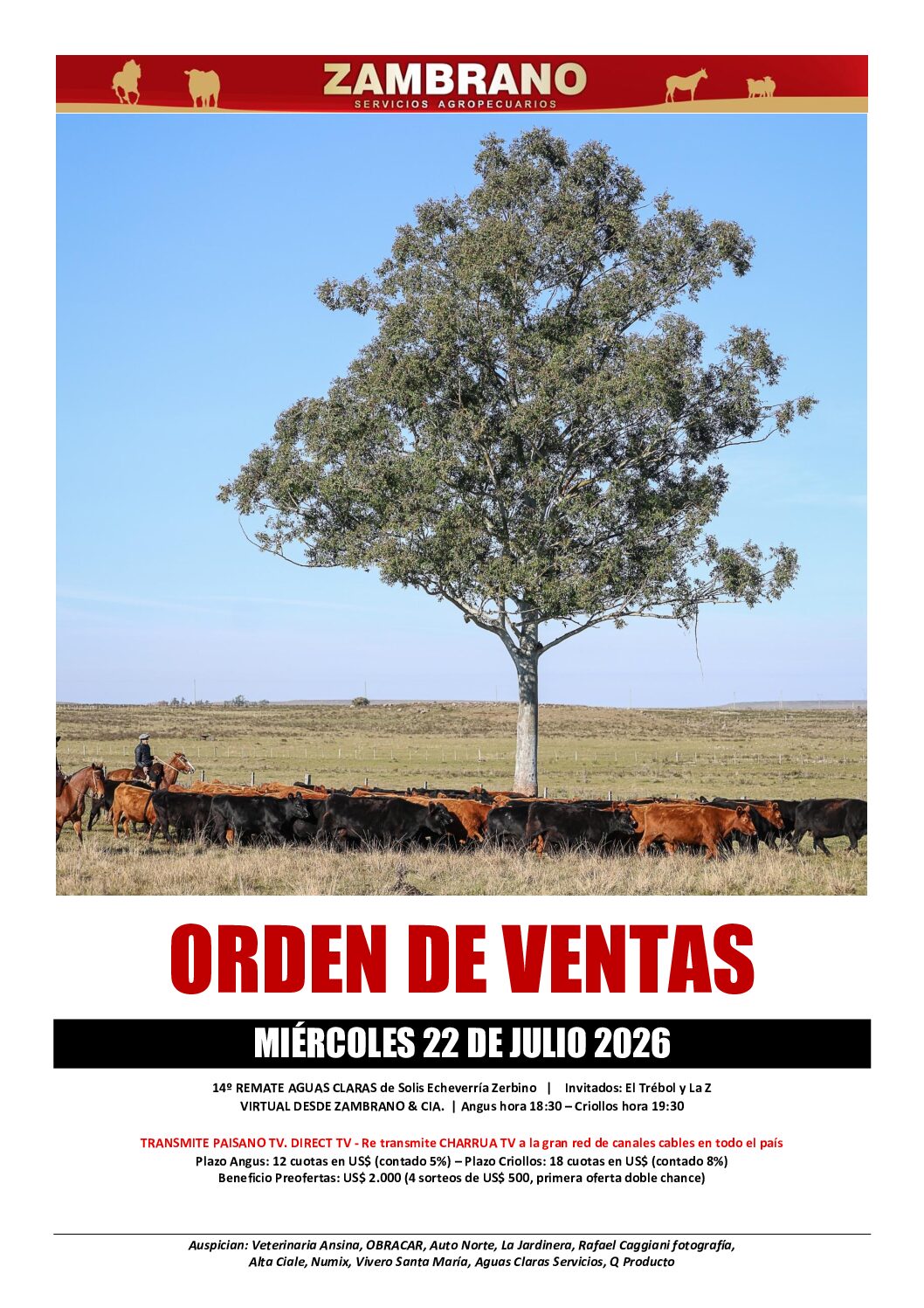 Orden de ventas